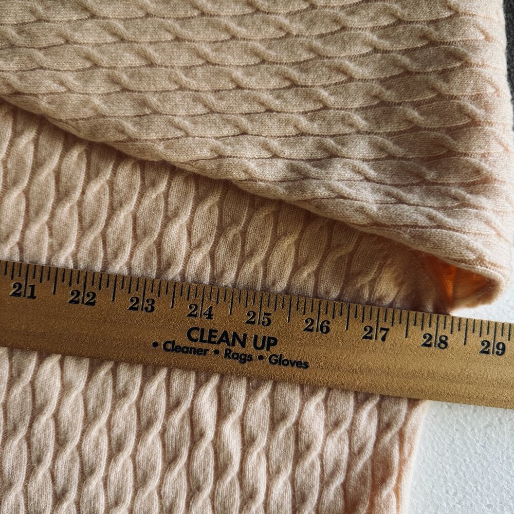 Eskandar Diamond Trellis Cashmere Sweater Oversized Boxy Lightweight Pale pink - Picture 10 of 16